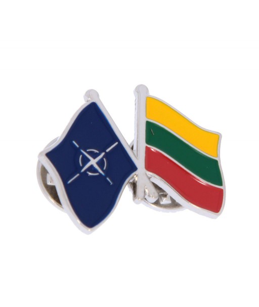 NATO and Lithuanian Flag Pin